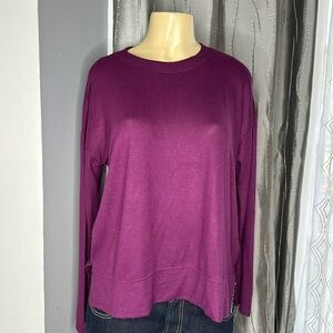 Lucky Brand women’s NWT sweater purple color. Super soft SZ M  long sleeve